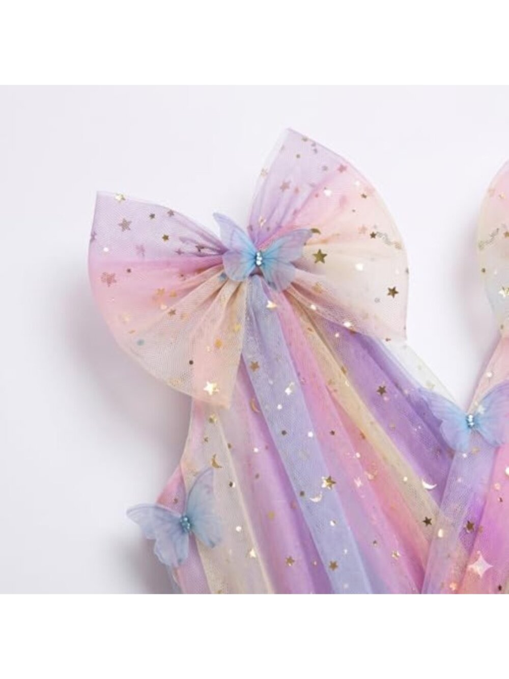 Sparkly Butterfly Tulle Dress for Toddler Girls | Formal Birthday & Wedding - Picture 5 of 7